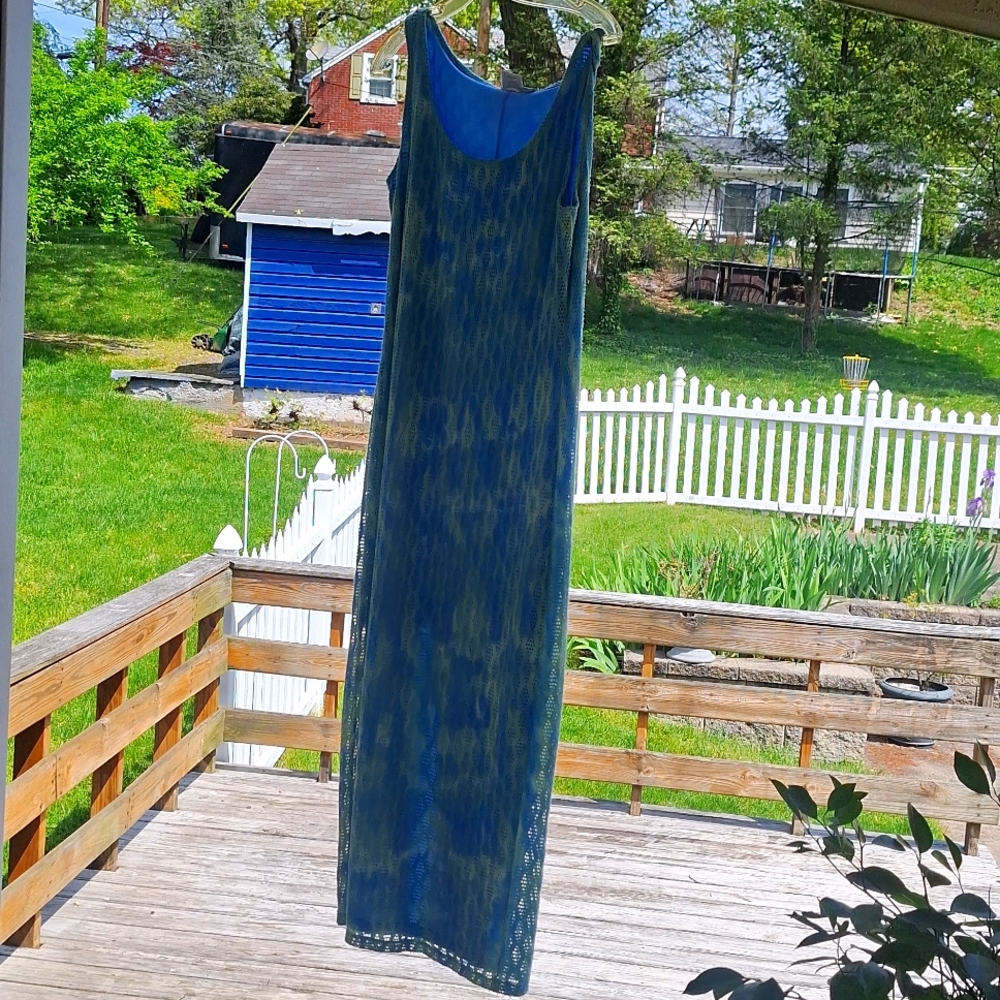 TRIBAL  TURQUOISE DRESS.